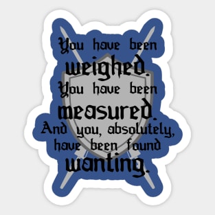 A Knight's Insult Sticker